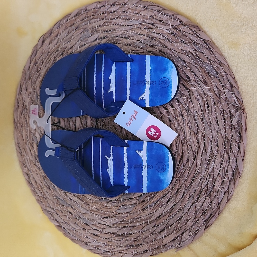 Shark flip flops.